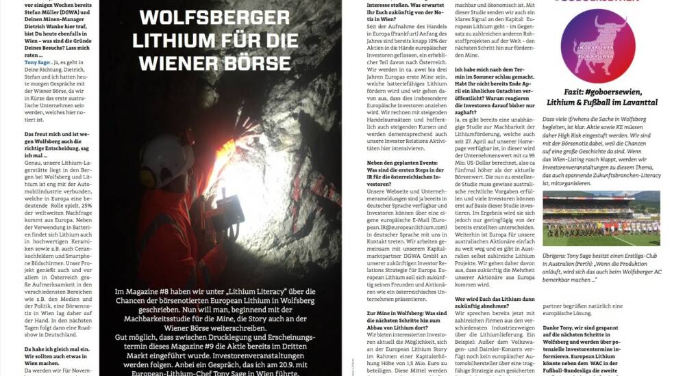 Wolfsberger Lithium Fur Die Wiener Borse Interview Mit Tony Sage Magazine Stories Boerse Social Com