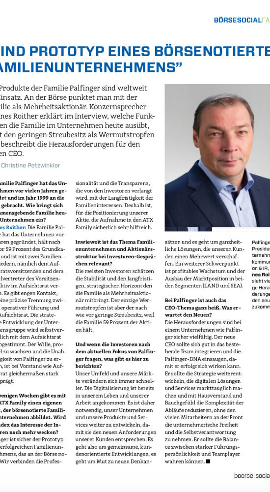 Are A Prototype Of A Listed Family Business Magazine Stories Boerse Social Com