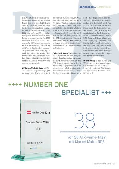 Number One 2018 Specialist RCB