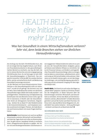 Health Bells &ndash;  eine Initiative f&uuml;r mehr Literacy - Bosko Skoko