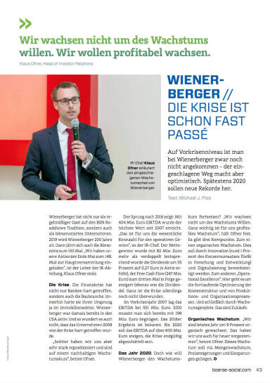 Wienerberger - Die Krise ist schon fast passé - Börse Social Magazine #05
