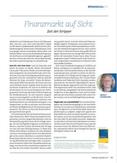 Finanzmarkt auf Sicht: Zeit der Stripper - B&ouml;rse Social Magazine #06