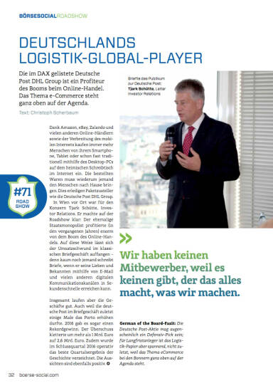 Deutschlands Logistik-Global-Player - B&ouml;rse Social Magazine #06