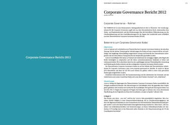 Corporate Governance Bericht 2012