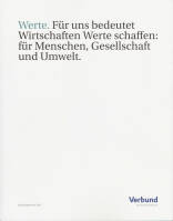 Vorne/Front of book 'Bericht Gesch&auml;fts - Verbund Gesch&auml;ft...