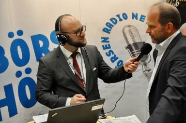 Sebastian Leben (boersenradio.at), Andreas Gerstenmayer (CEO AT&S)