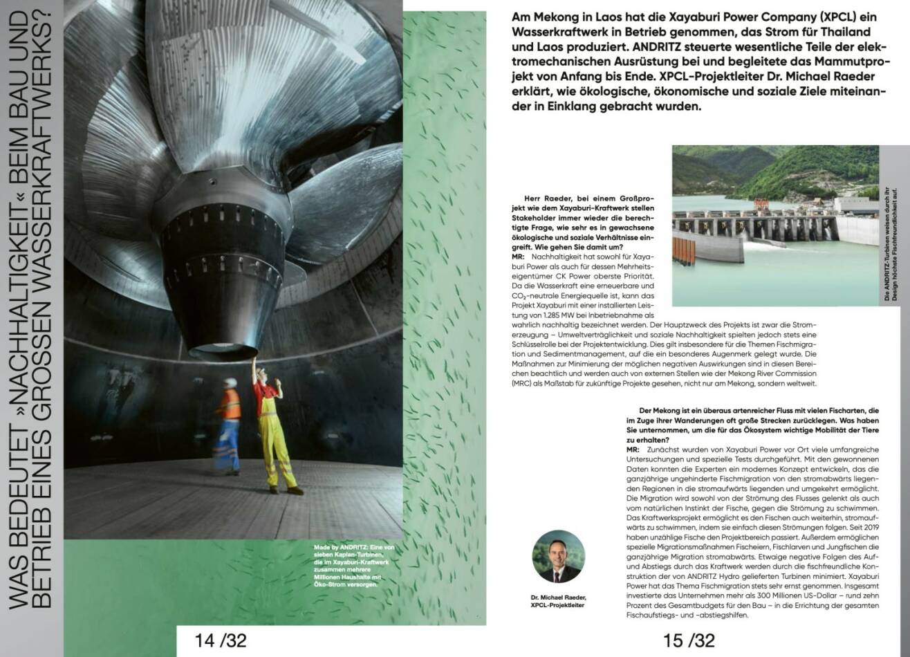 Doppelseite Andritz Geschäftsbericht 2019