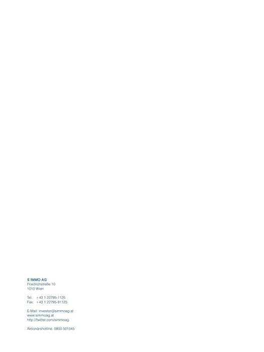 Rückseite S Immo Geschäftsbericht 2019
