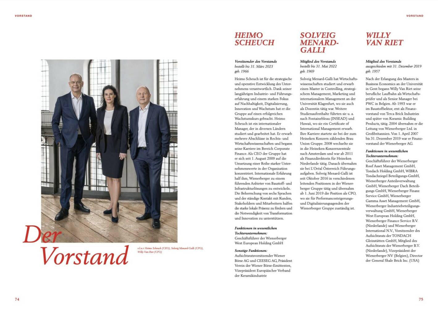 Doppelseite Wienerberger Geschäftsbericht 2019