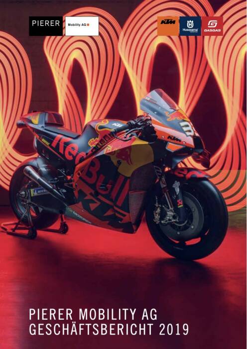 Vorderseite Pierer Mobility Geschäftsbericht 2019
