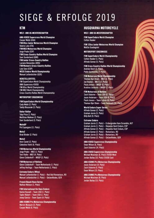 Rückseite Pierer Mobility Geschäftsbericht 2019