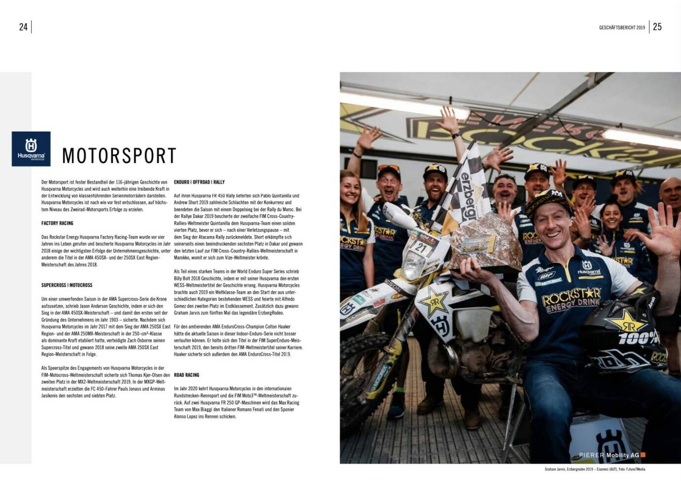 Doppelseite Pierer Mobility Geschäftsbericht 2019