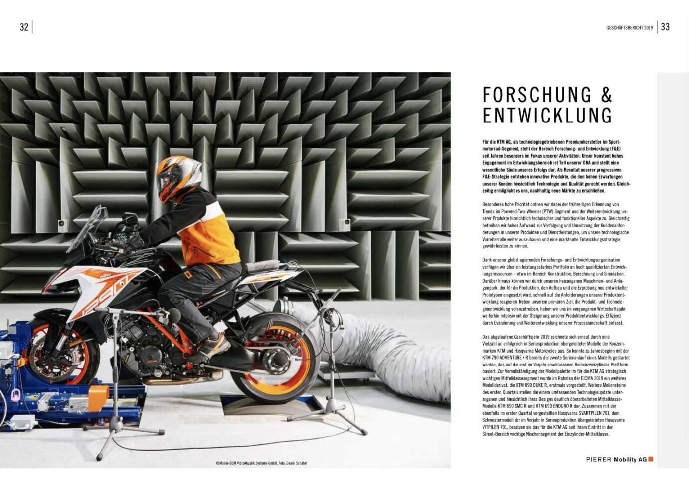 Doppelseite Pierer Mobility Geschäftsbericht 2019