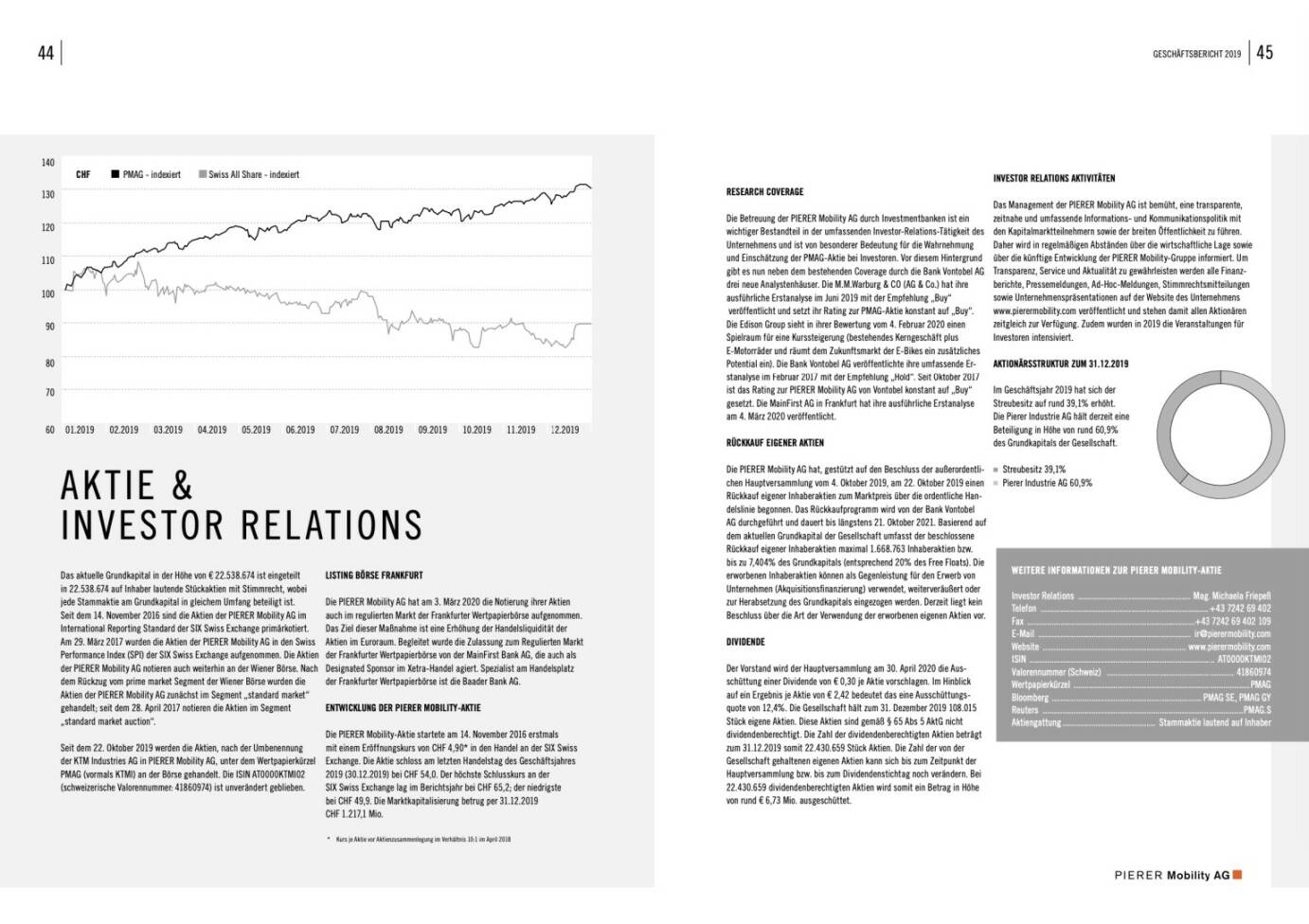 Doppelseite Pierer Mobility Geschäftsbericht 2019