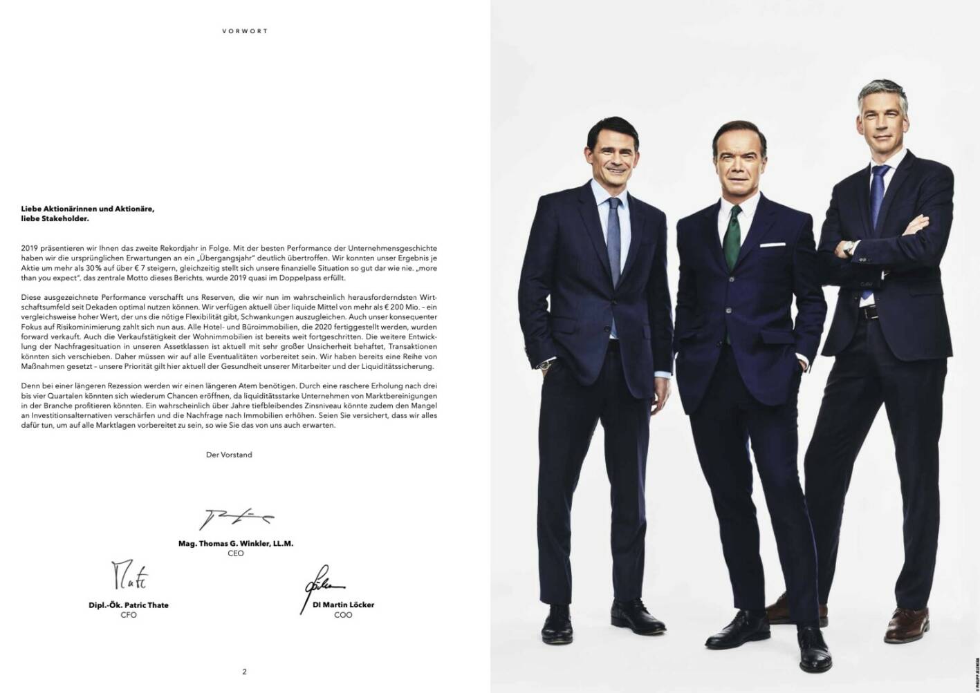 Doppelseite UBM Geschäftsbericht 2019