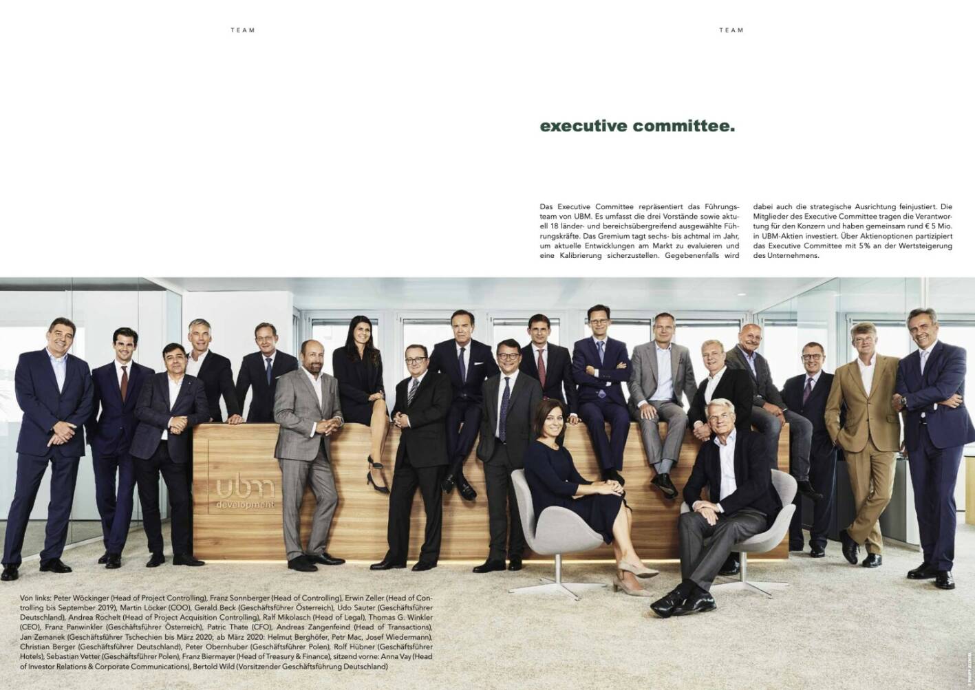 Doppelseite UBM Geschäftsbericht 2019