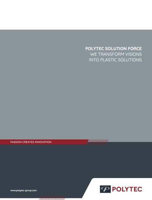 Rückseite Polytec Geschäftsbericht 2019