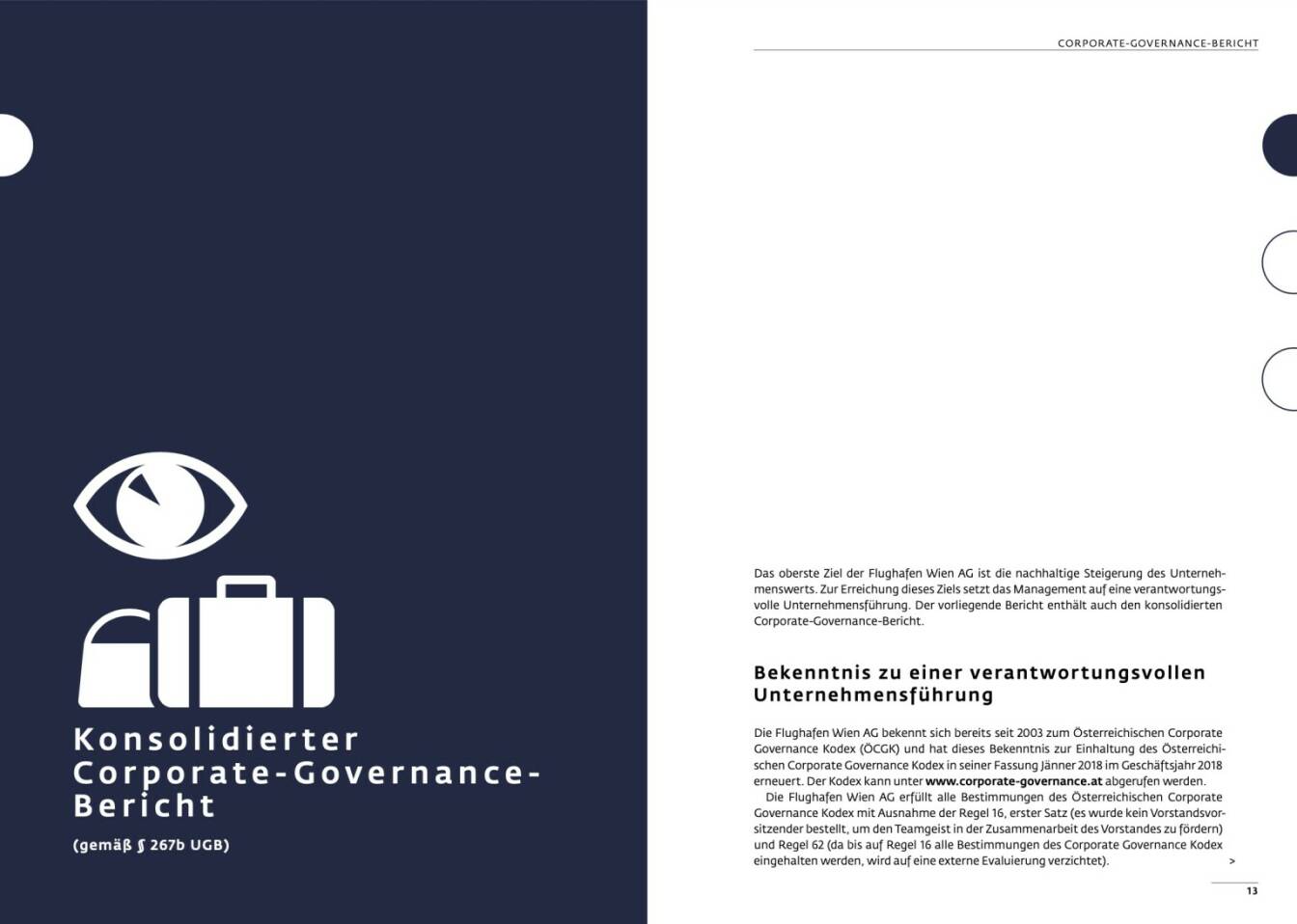 Doppelseite Flughafen Wien Geschäftsbericht 2019