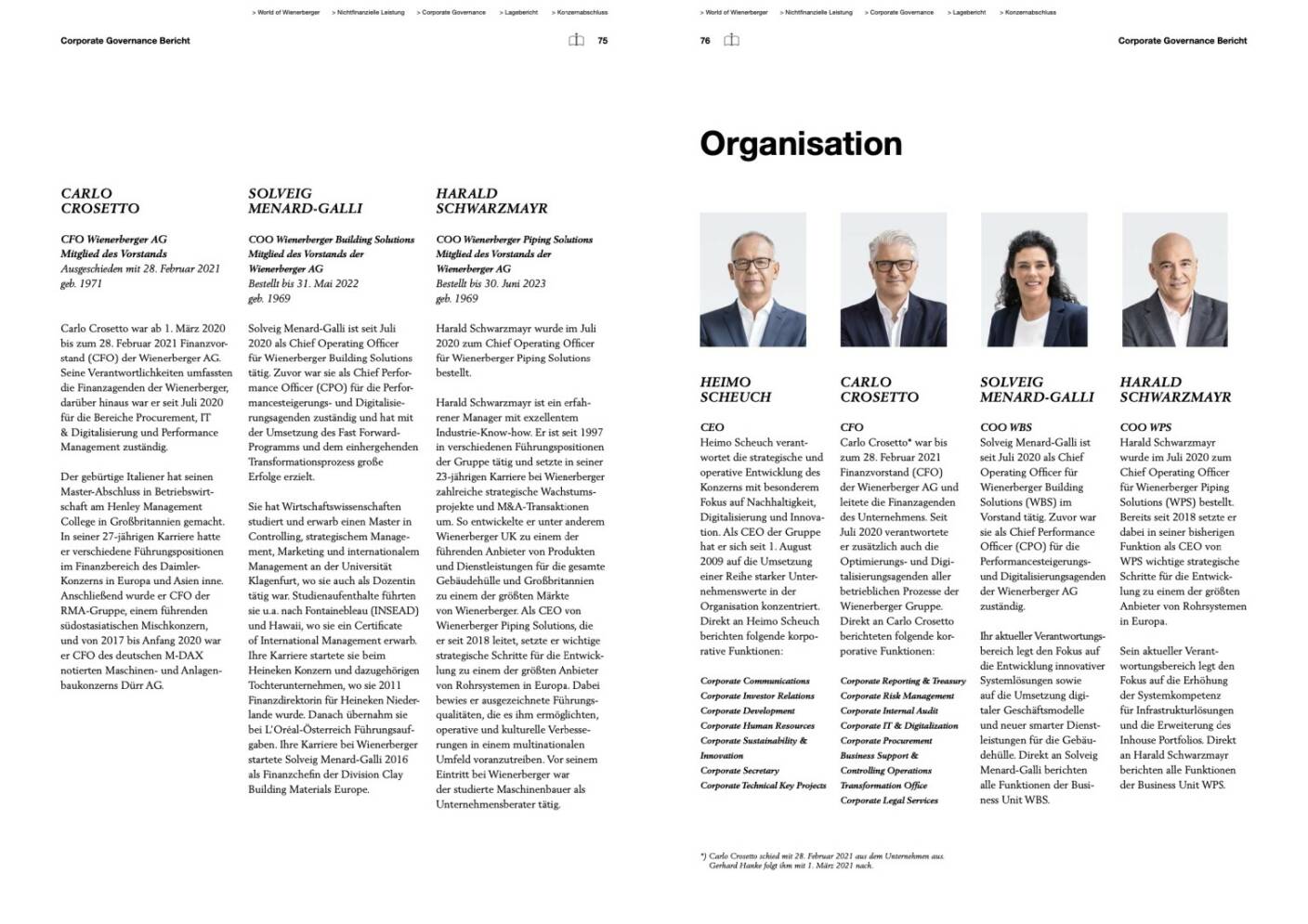 Doppelseite Wienerberger Geschäftsbericht 2020