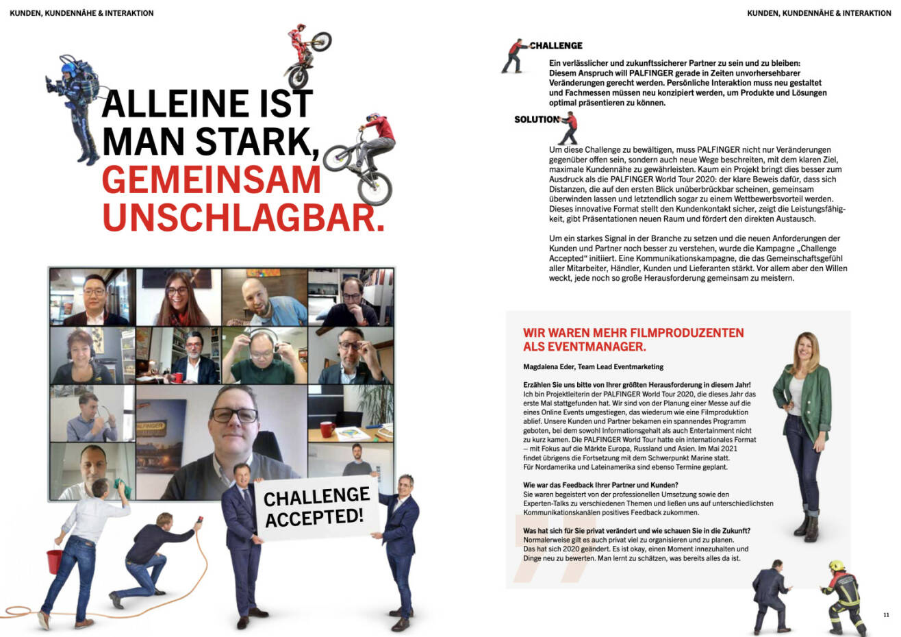 Doppelseite Palfinger Geschäftsbericht 2020