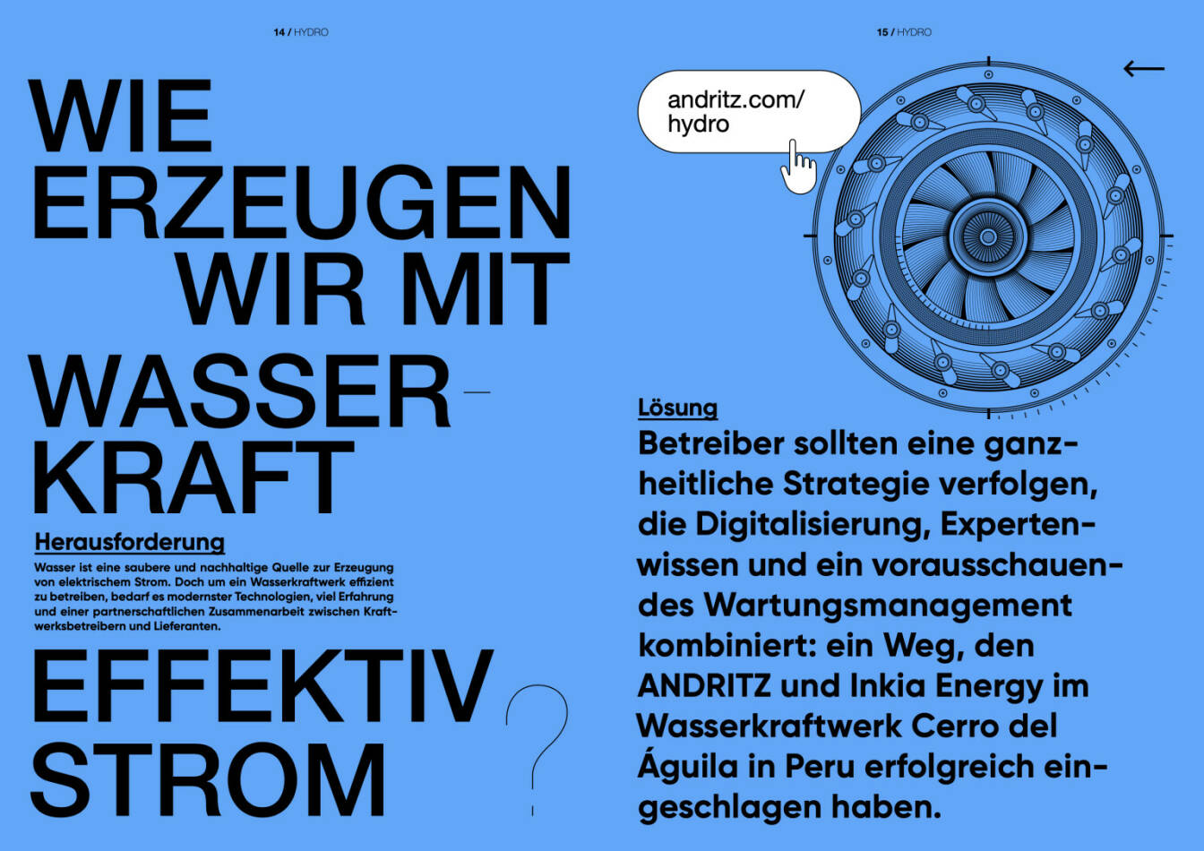 Doppelseite Andritz Geschäftsbericht 2020