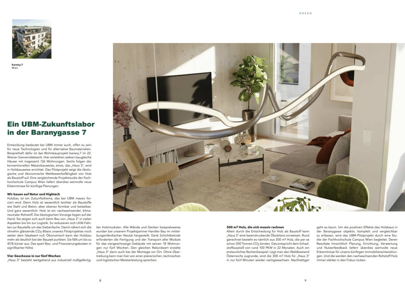 Doppelseite UBM Geschäftsbericht 2020