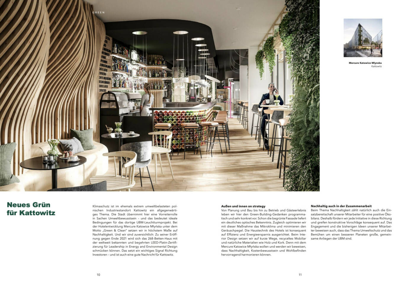 Doppelseite UBM Geschäftsbericht 2020