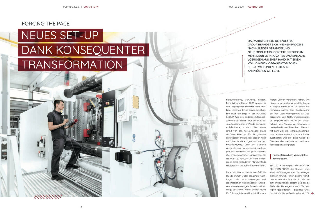 Doppelseite Polytec Geschäftsbericht 2020