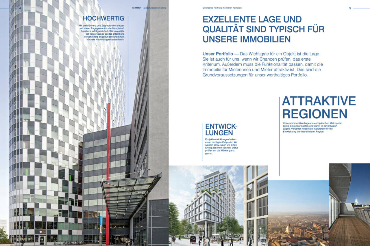 Doppelseite S Immo Geschäftsbericht 2020
