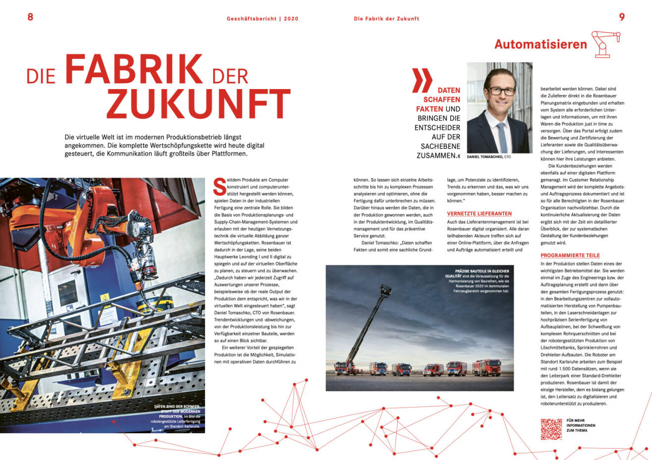 Doppelseite Rosenbauer Geschäftsbericht 2020