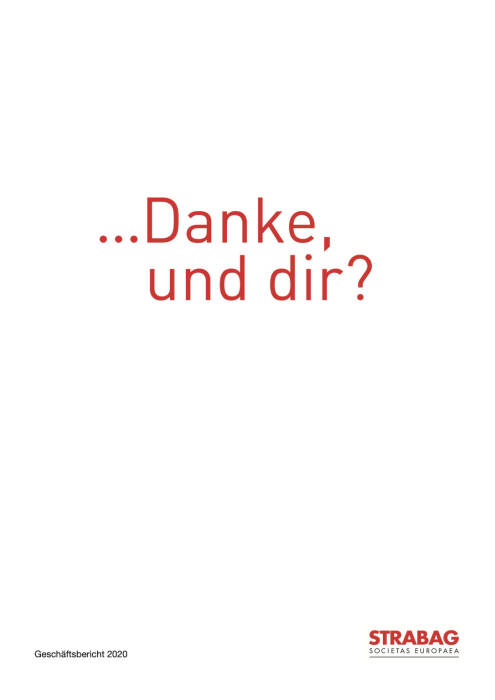 Vorderseite Strabag Geschäftsbericht 2020