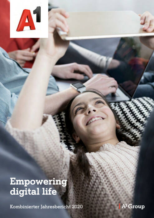 Vorderseite A1 Telekom Austria Kombinierter Jahresbericht 2020