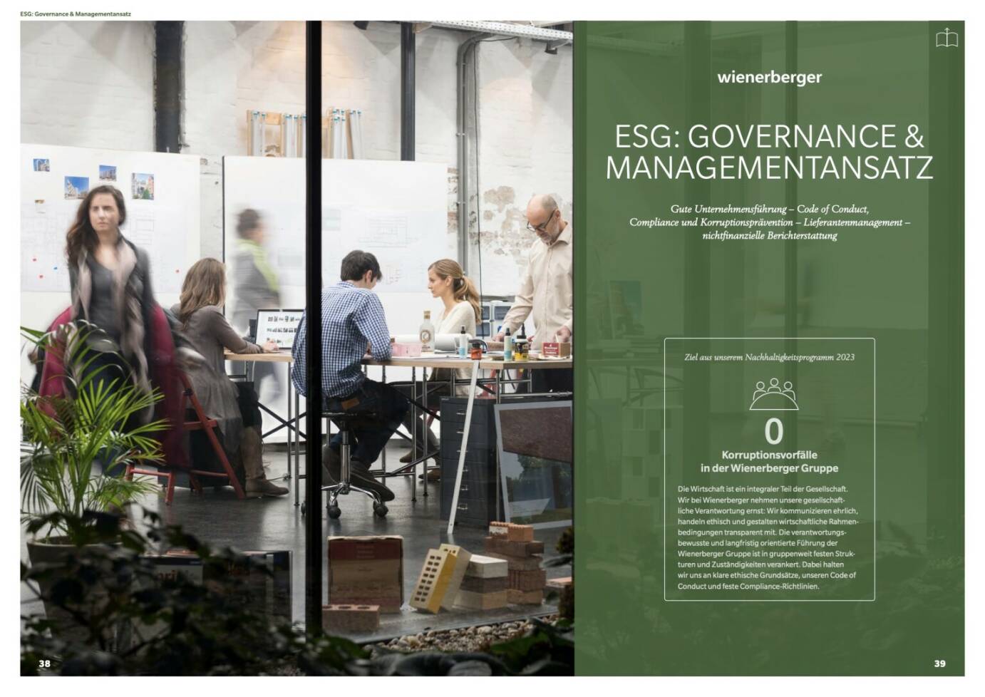 Doppelseite Wienerberger Geschäftsbericht 2021