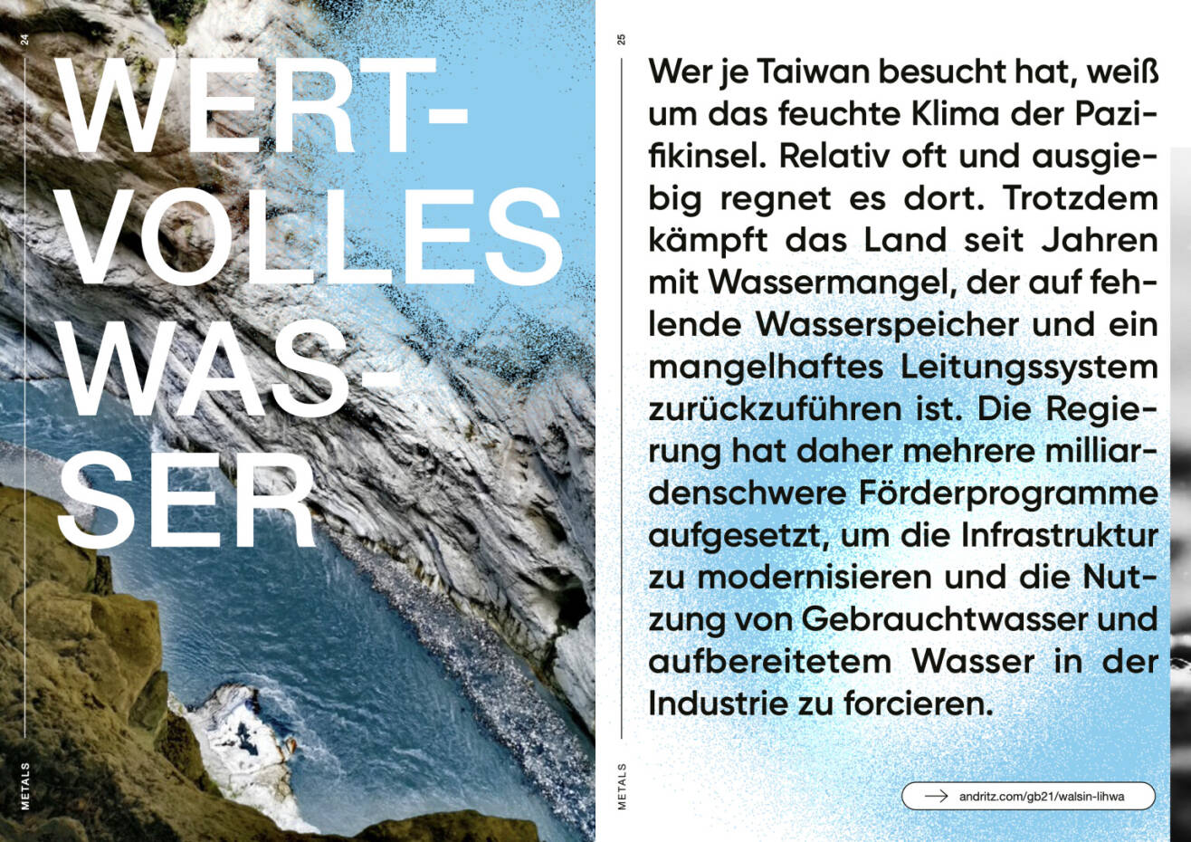 Doppelseite Andritz Geschäftsbericht 2021