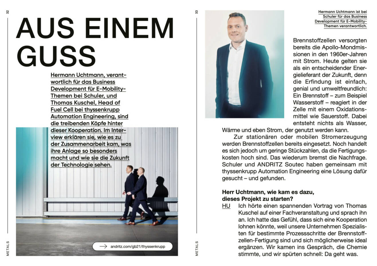 Doppelseite Andritz Geschäftsbericht 2021