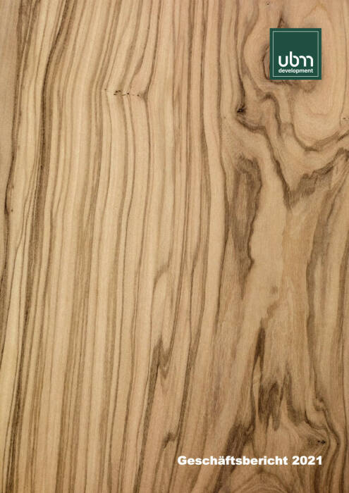 Vorderseite UBM Geschäftsbericht 2021