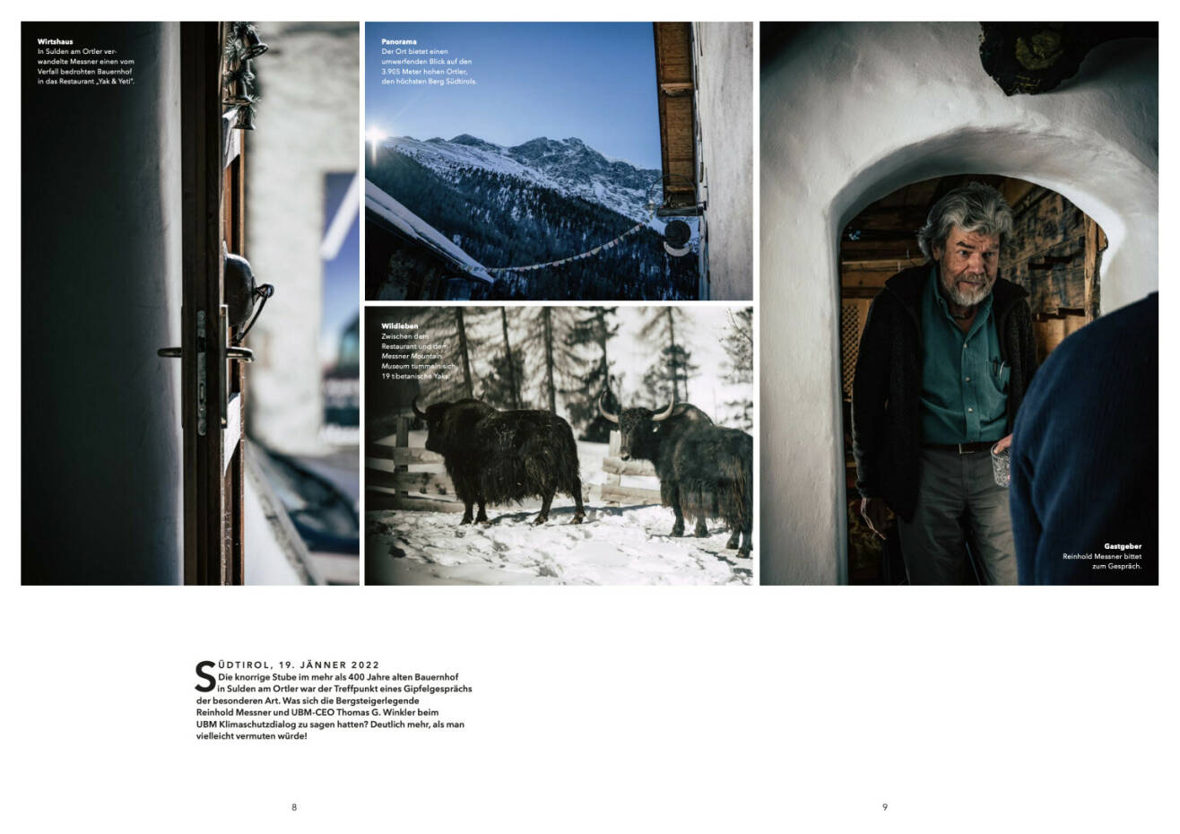 Doppelseite UBM Geschäftsbericht 2021