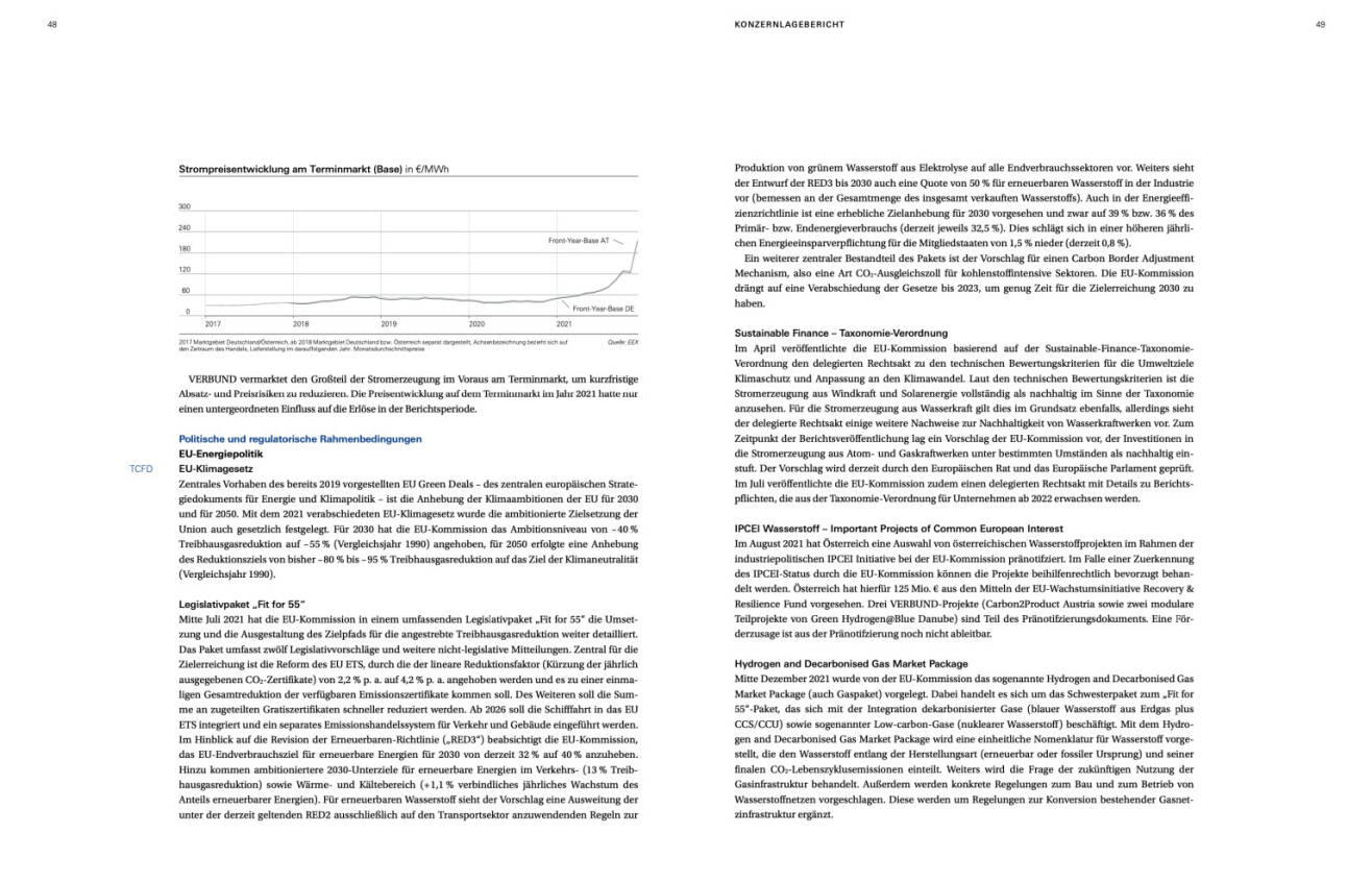 Doppelseite Verbund Geschäftsbericht 2021