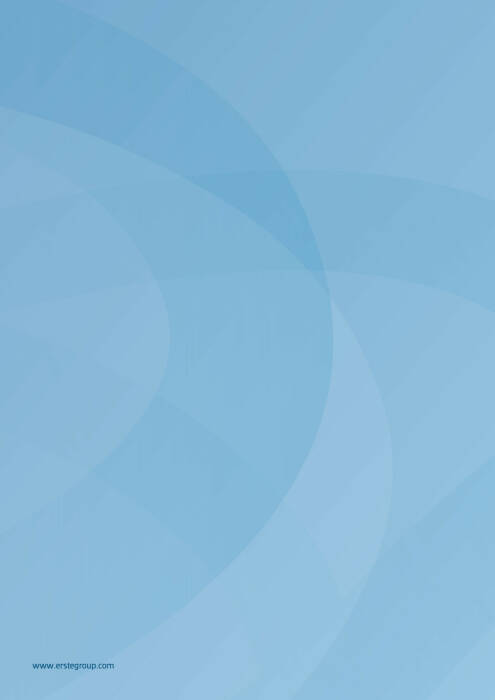 Rückseite Erste Group Geschäftsbericht 2021