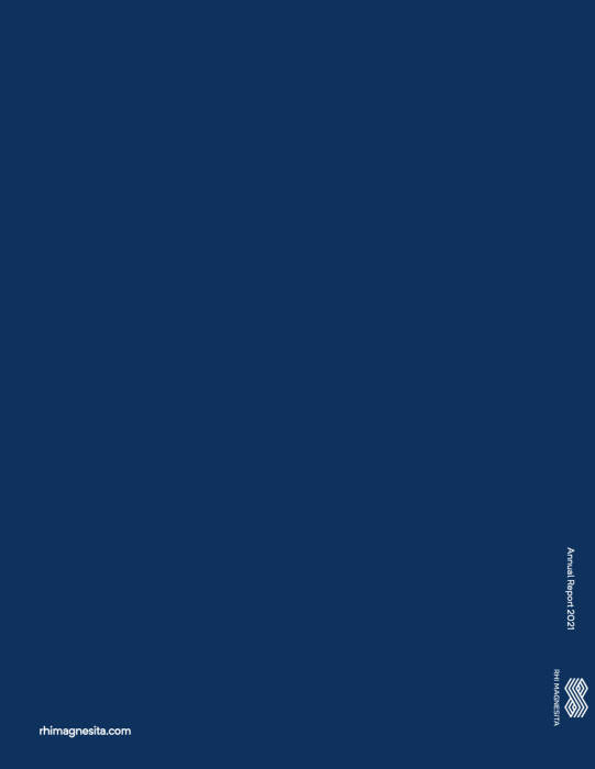 Rückseite RHI Magnesita Geschäftsbericht 2021